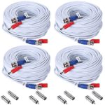 ANNKE (4) 30M/ 100ft All-in-One BNC Video Power Cables, BNC Extension Wire Cord for CCTV Camera DVR Security System (4-Pack, White)