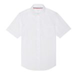 French Toast Little Boys’ Toddler Short Sleeve Poplin Dress Shirt, White, 4T