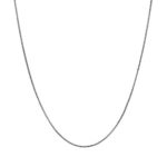 14K Solid White Gold Box Chain Necklace