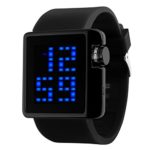 Gets Men Sports Digital Watch Military Electronic Army Simple LED Watch with Back Light and Silicone Strap
