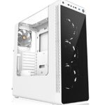Thermaltake View 27 Snow Edition Gull Wing Window SPCC ATX Mid Tower Tt LCS Certified Computer Chassis with 4 White LED Riing Fan Pre-installed CA-1G7-00M6WN-WT
