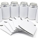 TahoeBay 25 Can Sleeves – White Beer Coolies for Cans and Bottles – Bulk Blank Drink Coolers – Create Custom Wedding Favor, Funny Party Gift (25-Pack) (White)