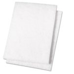 Premiere Pads PAD 198 Light Duty Scouring Pad, 9″ Length by 6″ Width, White (Case of 20)