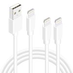 Lightning Cable iPhone Charger 3 Pack ?3 ft/3 ft/6 ft? MFi Certified iPhone charging cord for iPhone X/8/8 Plus/7/7 Plus/6s/6s Plus/6/6 Plus/5s and more – White