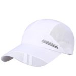 BCDshop Adult Unisex Mesh Hat Quick-Dry Collapsible Sun Hat Outdoor Baseball Cap (White)