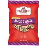 Popcorn Indiana Drizzlecorn, Black & White, 6 Ounce Bag (Pack of 6)