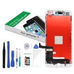 Replacement Screen for iPhone 7 White LCD Display Touch Digitizer Screen Full Assembly with Repair Tool Kit and Screen Protector