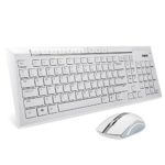 ARION Rapoo 8200P Multimedia Wireless Keyboard and Mouse 2-in-1 Combo for Laptops Desktops PC – WHITE