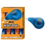 BIC Wite-Out Brand EZ Correct Correction Tape, White, 10-Count