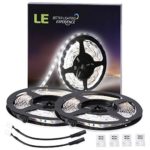 LE 2 Pack 16.4ft Flexible LED Light Strip, 300 Units SMD 2835 LED,12V DC, 5000k Daylight White, Non-waterproof, LED Tape, LED Ribbon, DIY Indoor Party Christmas Holiday Home Kitchen Car Bar Decoration