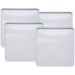Range Kleen Stove Burner Covers – 4 White 9.5” Square Burner Covers for Electric Stove