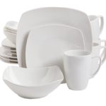 Gibson Home 16 Piece Zen Buffetware Dinnerware Set, White