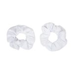 Set of 2 Solid Scrunchies – White