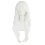 MapofBeauty 70cm/ 28 inch Cosplay Curly Anime costume Fashion Wigs(White)