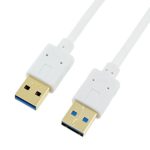 USB Cable Male to Male, SNANSHI USB 3.0 Type A Male to A Male Cable in White 3M 10Ft