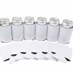 QualityPerfection 12 White Party Drink Blank Can Coolers(12,25,50,100,200 Bulk Pack) Blank Beer,Soda Coolies Sleeves | Soft,Insulated Coolers | 30 Colors | Perfect For DIY Projects,Holidays,Events