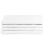 Beckham Hotel Collection Luxury Pillow Case (4 Pack) – Soft-Brushed Microfiber, Hypoallergenic, and Wrinkle Resistant – Standard/Queen – White