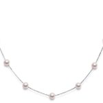 ?Birthday Gifts for women Sterling Silver Freshwater Cultured White Pearl Chain Necklace 6-7mm 18inches fine Jewelry for Her