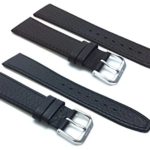 8mm to 20mm, Slim Genuine Leather Watch Band Strap, Buffalo Pattern, Comes in Brown and Black