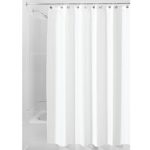 InterDesign Waterproof Mold Mildew-Resistant Fabric Shower Curtain, 72-Inch 72-Inch, White