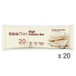 thinkThin High Protein Bars, White Chocolate, 2.1 Ounce (20 Count)
