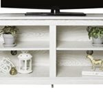 WE Furniture 58″ Wood TV Media Stand Storage Console, White