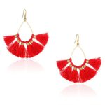 Tassel Earrings for Women – Bohemian Fan Tassel Drop Dangle Earrings,2018 New Design Fringe Earrings