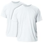 Gildan Men’s Ultra Cotton Adult T-Shirt, 2-Pack, White, Small
