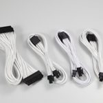 Phanteks 24 Pin/ 8pin (4+4) M/B, 8pin (6+2) PCI-E Extension Cable Kit 500mm Length, White (PH-CB-CMBO_WT)