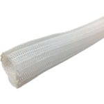 1/2″ Hook Self Closing Braided Wrap Sleeving – 10 Feet – White