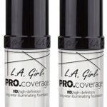 2 Pack L.A. Girl Pro Coverage Liquid Foundation, White, 0.95 Fluid Ounce