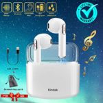 Wireless Earbuds Earphones, Bluetooth Earbuds Headphones in-Ear Noise Cancelling Earbuds Earpiece with Mic Charging Case Earbuds, Sport Running Mini Stereo Bass Earbuds for iOS Android