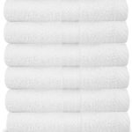 Luxury White Hand Towels for Bathroom-Hotel-Spa-Kitchen-Set – Circlet Egyptian Cotton – Highly Absorbent Hotel Quality – 16×30 Inches – Set of 6