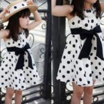 Clearance! Napoo 1PC Kids Girl Polka Dot Print Sleeveless Chiffon Sundress Dress (6-7 Years, White)
