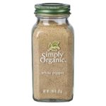 Simply Organic Pepper, White, 2.86 Ounce