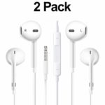 Winmore Phone Headphone Earbud Headset Earphones with Stereo Microphone Mic and Remote Control Compatible with Phone 6s 6 Plus 5s 5 5c SE(2 Pack-White)