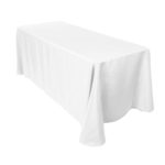 Gee Di Moda Rectangle Tablecloth – 90 x 156 Inch – White Rectangular Table Cloth for 8 Foot Table in Washable Polyester – Great for Buffet Table, Parties, Holiday Dinner, Wedding & More