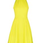 OUGES Women’s Stand Collar Off Shoulder Sleeveless Cotton Casual Dress