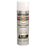 Rust-Oleum 7590838 Professional High Performance Enamel Spray Paint, 15 oz, Flat White