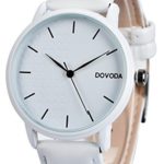 DOVODA Watches for Men Casual Classy Quartz Leather All White