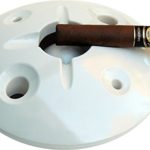 Large 8 Inch Commercial Quality Melamine Windproof Ashtray – White