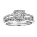 1/2 CT Diamond Wedding Engagement Ring Set 14K Gold