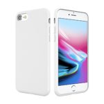 iPhone 8 Silicone Case, iPhone 7 Silicone Case, Weduda Liquid Silicone Gel Rubber Full Body Protection Mobile Phone Case with Drop Shockproof PC Cushion for Apple iPhone 8(2017)/iPhone 7(2016) – White