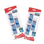 Pentel Hi-Polymer Block Eraser, Large, White 6 pack (ZEH10BP3P2)
