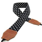 Dymix Camera Strap Vintage Universal Shoulder Neck Belt Strap for All DSLR Camera Nikon Canon Sony Olympus Samsung Pentax Fujifilm, spot white