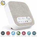 White Noise Machine for Sleeping, Aurola Sleep Sound Machine with Non-Looping Soothing Sounds for Baby Adult Traveler, Portable for Home Office Travel. Built in USB Output Charger & Timer.