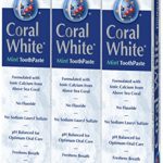 Coral White Mint Toothpaste (3 Pack)