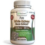 100% Pure White Kidney Bean Extract 1800mg serving (200 Capsules) Best Carb and Fat Blocker & Starch Intercept Supplement For Weight Loss