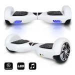 CHO 6.5″ inch Wheels Original Electric Smart Self Balancing Scooter Hoverboard With Built-In Bluetooth Speaker- UL2272 Certified (WHITE)
