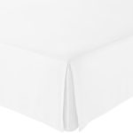 AmazonBasics Pleated Bed Skirt – Queen, Bright White